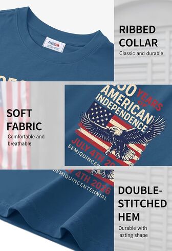 Arvilhill Men 250th Anniversary Tshirt Loose Fit Soft Daily 4th of July Pride Tee (S-XXL) in Saudi Arabia