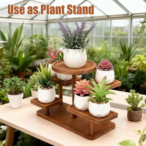 Jewelry Stand, Wooden Tiered Display Rack, Earring Storage Organizer Display Shelves Collectible, Perfume Bracelet Trays for Crafts Sales, Gifts in Saudi Arabia