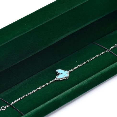 Velvet Necklace Bracelet Box, Jewelry Gift Box Long Chain Case For Birthday,Wedding, Valentine's Day Mother's Day (Green) in Saudi Arabia