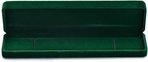 Velvet Necklace Bracelet Box, Jewelry Gift Box Long Chain Case For Birthday,Wedding, Valentine's Day Mother's Day (Green) in Saudi Arabia