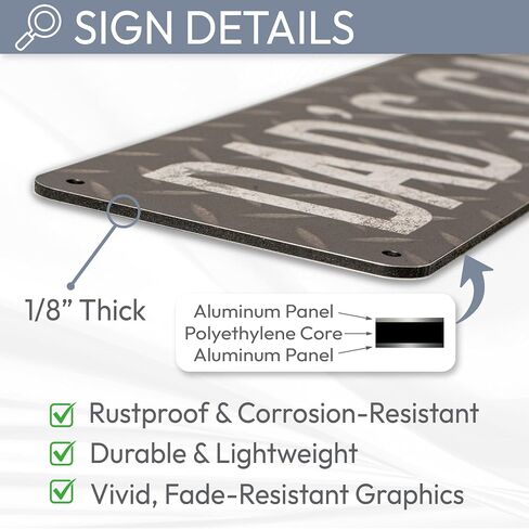 Custom Rustic Metal Sign Personalized with Your Text – Vintage Style Aluminum Composite ACM – Made in USA – Indoor Outdoor Wall Decor – Multiple Sizes with Pre-Drilled Holes in Saudi Arabia