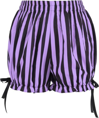 Daisy corsets Women's Daisy Corsets Womens 2 Pc Burlesque Purple/Black Striped Steel Boned Corset & Bloomers - Plus Size in Saudi Arabia