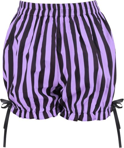 Daisy corsets Women's Daisy Corsets Womens 2 Pc Burlesque Purple/Black Striped Steel Boned Corset & Bloomers - Plus Size in Saudi Arabia