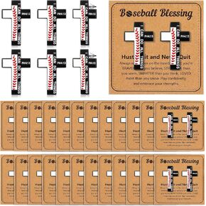 Tondiamo 24 Set Softball/Baseball/Soccer Team Gifts Bulk Sports Cross Stud Earring for Women Fan Christian Jewelry with Card in Saudi Arabia