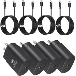 Fast Type-C Charging Block, 25WUSB C Fast Charging, USB Wall Charger for Samsung Galaxy S10/S10e/S10 +/S9 +/S8 +/S22/S21 Ultra/S20/Note 20/10/9 (Black) in Saudi Arabia