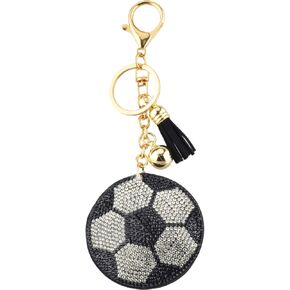Bling Keychain for Women, Soccer Baseball Basketball Football Volleyball Rhinestone Keychain bag charm, Sparkly Crystal Gift in Saudi Arabia