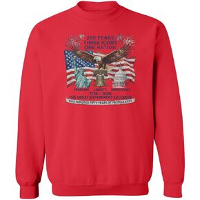 Freedom Liberty Democracy 250 Years USA Anniversary Unisex Crewneck Sweatshirt in Saudi Arabia