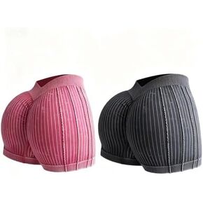 2 Pack Women's V Back High Waisted Seamless Workout Shorts, Butt Lifting Ribbed Gym Yoga Biker Shorts in Saudi Arabia