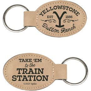 YELLOWSTONE TRAIN STATION Leatherette Keychain - Officially Licensed, Premium Quality, Handcrafted - Perfect Collectible Gift for Enthusiasts, Birthdays & Special Occasions in Kuwait