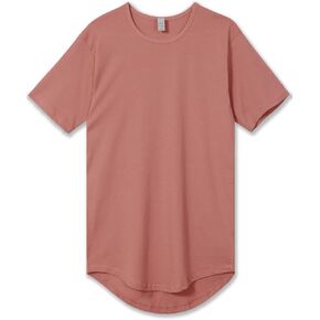 Allsense Men's Longline Drop-Cut T-Shirt, Premium Cotton Curved Hem Hipster Tee, Streetwear Layering Shirt in Saudi Arabia
