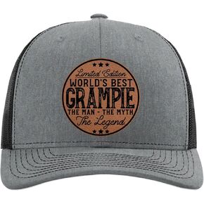 Grampie Gifts - Birthday Gift for Grampie - Promoted to Grandpa - Worlds Best Grandpa - Fathers Day Christmas Birthday Gift for Him GPA - Man Myth Legend - Richardson 112 Trucker Hat in Saudi Arabia