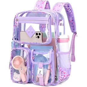 Clear Backpack for Girls Large Heavy Duty Transparent Bookbag for Middle School Kids Travel Daypacks in Saudi Arabia