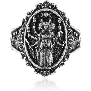 Hecate Ring,Wicca Wiccan Hekate Moon Goddess Pagan Amulet Jewelry for Women in Saudi Arabia