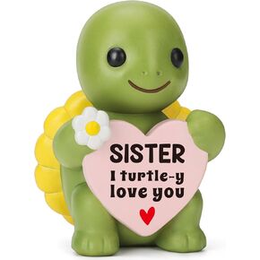 4THFARMES Small Funny Turtle Fathers Day Dad Gifts from Daughter Son Wife, Birthday Gift for Dad Father Daddy Presents, I Love You Cute Mini Resin Turtle Figurines Emotional Desk Decor in Saudi Arabia