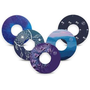 ExpressionMed - Adhesive Patch for Infusion Set (5-Pack) - Made in The USA, Waterproof, Split Backing, CGM Tape (Colorful Floral Variety Pack) in Saudi Arabia