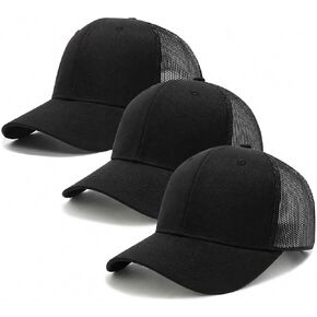 Men's Trucker Hats 3 Pack, Structured Mesh Baseball Cap with Adjustable Snapback, Classic Outdoor Hat for Men in Saudi Arabia
