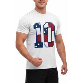 Men's USA Soccer Tournament Tee 2026 Game Day America Soccer Cup Fan T Shirt with Stars Stripes Flag Varsity Number in Saudi Arabia