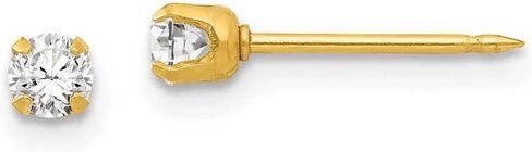 Inverness 24k Plated April Crystal Birthstone Earrings in Saudi Arabia