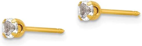 Inverness 24k Plated April Crystal Birthstone Earrings in Saudi Arabia