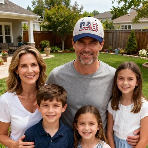 Dad Hat for Men, Adjustable Snapback Daddy Two Tone Baseball Cap, Fathers Day Birthday Gifts from Daughter Son in Saudi Arabia