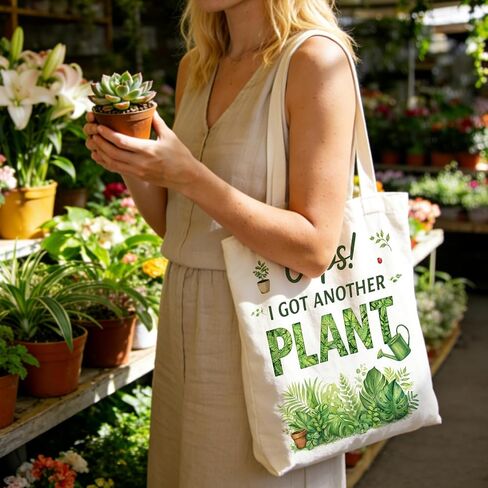 Plant Lover Gifts for Women - Gardening Bag for Women Girls Friends Birthday, Garden Tote Gifts for Mom Grandma Gardeners, Mothers Day Gardening Gift Canvas Tote Bag, Plant Gift for Plants Lovers in Saudi Arabia