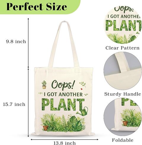 Plant Lover Gifts for Women - Gardening Bag for Women Girls Friends Birthday, Garden Tote Gifts for Mom Grandma Gardeners, Mothers Day Gardening Gift Canvas Tote Bag, Plant Gift for Plants Lovers in Saudi Arabia