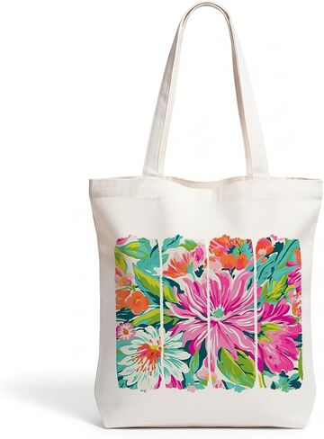 Cherry Goose Leopard Bow Flower Decor Canvas Tote Bag for Women Girls Christmas Birthday Reusable Grocery Bags in Saudi Arabia