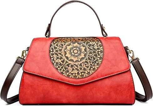 CORIOS Elegant Shoulder Bag PU Leather Handbag for Women Waterproof Top-handle Bag Ladies Crossbody Bag Small Satchel Bag in Kuwait