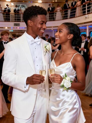 مجموعة Serwalin White Corsage and Boutonniere، مجموعة صدار معصم وعروة صناعية من الورد الاصطناعي لحفلة موسيقية، وحفلات العودة للوطن، وحفلات الزفاف، وحفلات الذكرى السنوية، وحفلات التخرج، وإكسسوارات الزهور in Kuwait
