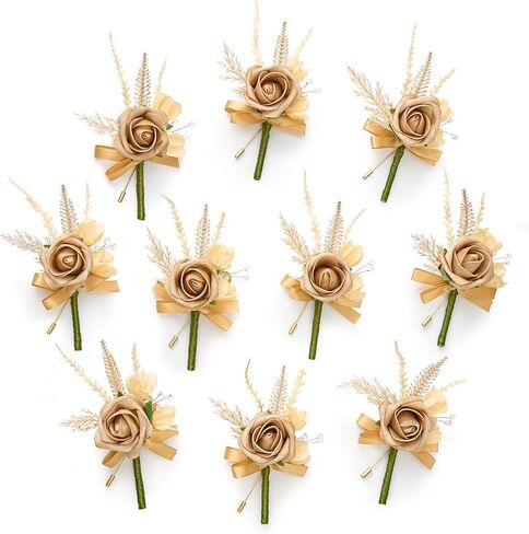 مجموعة Serwalin White Corsage and Boutonniere، مجموعة صدار معصم وعروة صناعية من الورد الاصطناعي لحفلة موسيقية، وحفلات العودة للوطن، وحفلات الزفاف، وحفلات الذكرى السنوية، وحفلات التخرج، وإكسسوارات الزهور in Kuwait