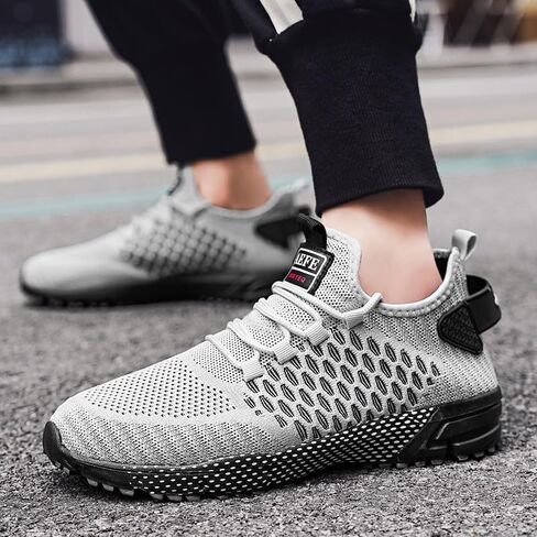 Men's Mesh Sneakers Breathable Lightweight Running Shoes Non Slip Casual Walking Shoes for Athletic Gym Workout Outdoor in Kuwait