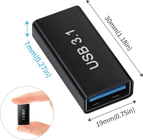 Rexus USB أنثى إلى محول أنثى USB C [2 حزمة] ، شحن سريع 100 واط ، ناقل حركة بيانات عالي السرعة 10 جيجابايت ، محول النوع C للكمبيوتر المحمول ، والهاتف الذكي المتوافق مع iOS ، Android (U31_FA2FC) in Kuwait