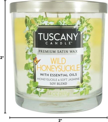Empire Candle Wild Honeysuckle Long Lasting Scented Jar Candle, 14 oz, Burn Time 50 Hours, Home Fragrance, Room Accessories in Saudi Arabia
