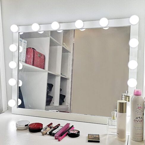 Vanity Lights for Mirror, 14-Bulb RGB Colorful DIY Hollywood Makeup Vanity Mirror Dimmable Lights in Saudi Arabia