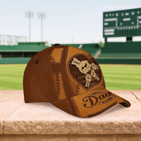 Personalized Best Dad Ever Hat, Custom Baseball Cap, Dad Hats for Men, Daddy Hat, Fathers Day Hats Customized in Saudi Arabia