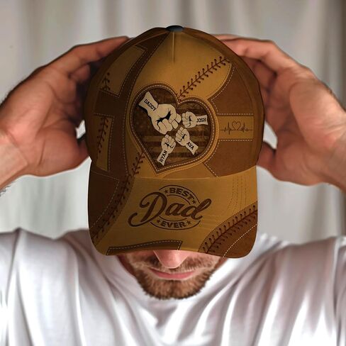 Personalized Best Dad Ever Hat, Custom Baseball Cap, Dad Hats for Men, Daddy Hat, Fathers Day Hats Customized in Saudi Arabia
