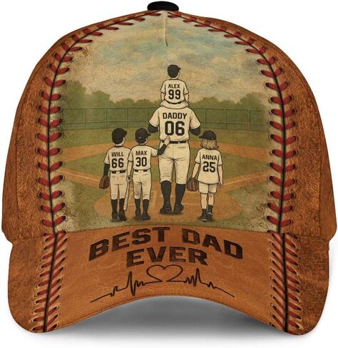 Personalized Best Dad Ever Hat, Custom Baseball Cap, Dad Hats for Men, Daddy Hat, Fathers Day Hats Customized in Saudi Arabia