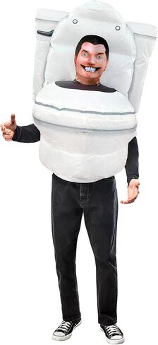 Rubies Skibidi Toilet: Skibidi Toilet Inflatable Costume for Adults, Men's One Size in Kuwait