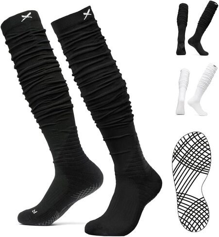 Lux DualGrip™ Scrunch Football Socks - Long Football Socks - Grip Football Socks - Long Padded Sport Socks for Men & Boys in Saudi Arabia