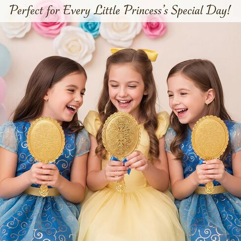 Sieral 24 Pcs Rose Beauty Princess Party Favors Beauty Princess Handheld Mirror with Rose Bow Vintage Embossed Hand Mirror Compact for Women Birthday Wedding Tea Party Supplies Travel Photo Props Gift in Kuwait