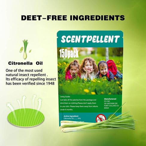 150 Pack Mosquito Repellent Stickers with 2 Mosquito Repellent Bracelets, Individually Wrapped Mosquitoes Bracelets Stickers for Fishing Camping Swimming Outdoor Indoor, Deet Free in Saudi Arabia