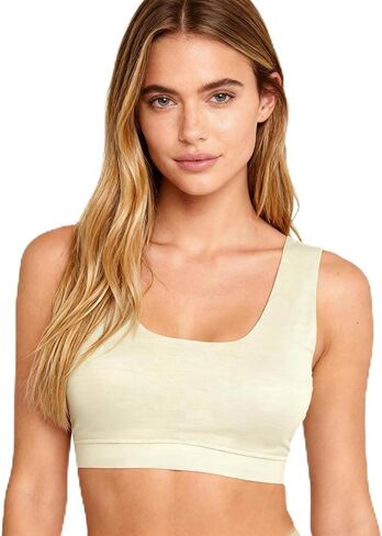 Women's 100% Merino Wool Sports Bra, Soft Seamless Yoga Bra for Workout, Hiking, and Daily Wear. in Saudi Arabia