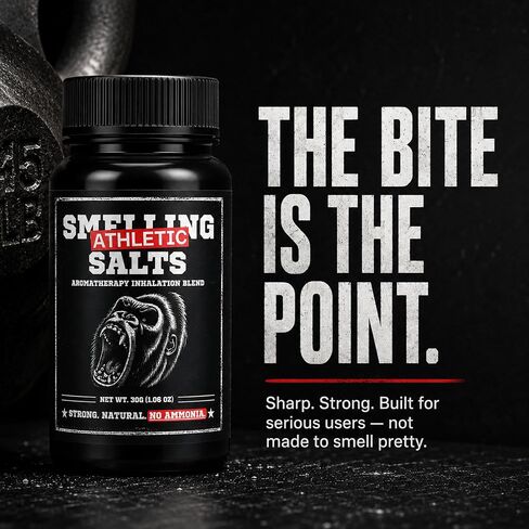 Athletic Salts - Strong Scent - Sports, Powerlifting, Weightlifting, Hockey & Gym, Strong Aromatic Inhalation Blend, 30g in Saudi Arabia
