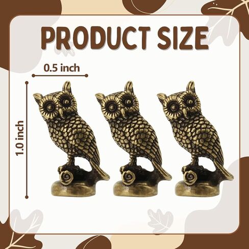 SnugMag Brass Owl Hinge Heads Decorative Topper - Magnetic Door Hinge Toppers Set of 3 - Bird Magnet Charms for Home Decoration - Whimsical Gift Idea in Kuwait