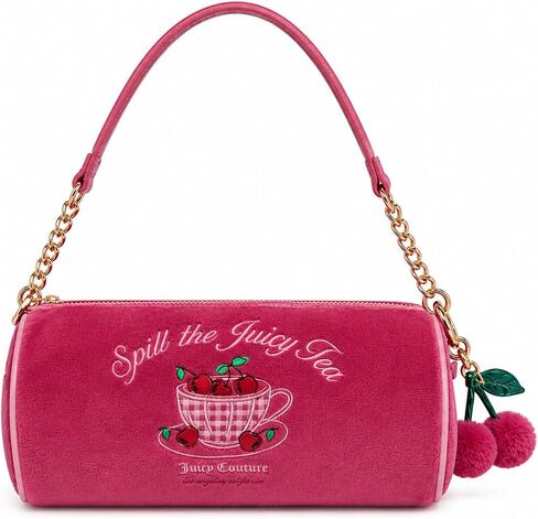 Juicy Couture Sweet Tea Party Barrel Shoulder Bag, 9.5" W x 4" H x 4" D in Kuwait