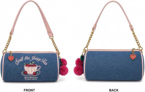 Juicy Couture Sweet Tea Party Barrel Shoulder Bag, 9.5" W x 4" H x 4" D in Kuwait