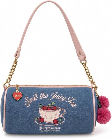 Juicy Couture Sweet Tea Party Barrel Shoulder Bag, 9.5" W x 4" H x 4" D in Kuwait