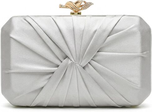 CHUNLI Satin Clutch Bag, Elegant Pleated Clutch Purse for Women, Evening Bags Classic Handbag for Gala Prom Cocktail Party in Saudi Arabia