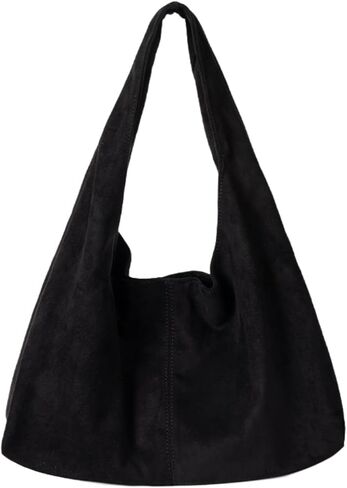 Tote Bag Large Carry All Hobo Handbag Weekender Travel Purse Suede Brown Satchel Slouchy for Women Work Everyday in Saudi Arabia