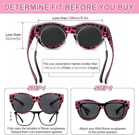 Hifot Polarized Fit Over Glasses Sunglasses for Women Men,Trendy Sunglasses Over Glasses Women Men With UV400 Protection in Saudi Arabia